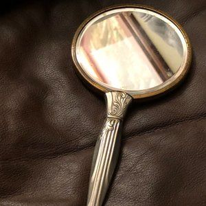 Vintage Sterling Silver Vanity Mirror
